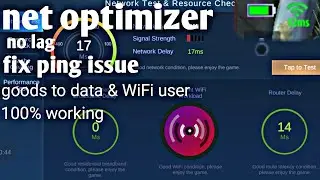 NO LAG |  NET OPTIMIZER | FIX HIGH PING | slow connection but low ping 🔥