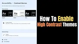 How to Enable High Contrast Mode in Windows | Improve Screen Visibility Easily! 🎨