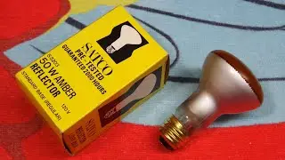 Satco R20 50watt Amber Incandescent Flood Light Bulb 2