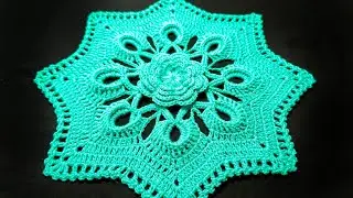 Crochet Design 🔵 Thalposh/Doily/Table Cloth in Hindi & Urdu - Wool Crochet Pattern 290