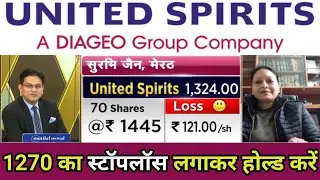 United spirits share latest news | united spirits share q3 results | united spirits share dividend 