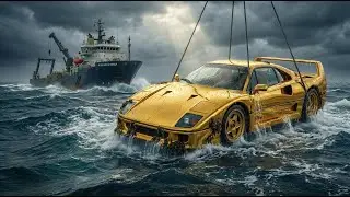 Pulling a $15,000,000 Gold Ferrari From 423ft Below The Atlantic!