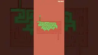 Can Green Goo Solve a Maze? #satisfying #simulation #blender