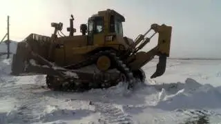 Бульдозер CAT D9R. Дрифт. лучшие моменты 2018