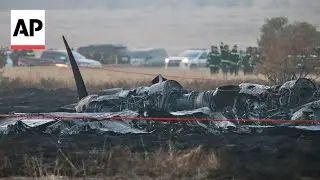Aftermath of Turkish military plane crash in Georgia that killed 20 people