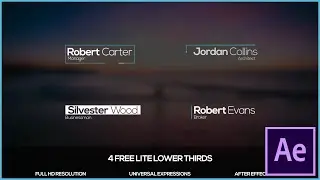 Lower Thirds For Adobe After Effects Free Template