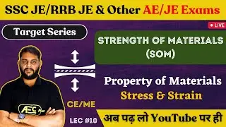 Stress & Strain - Strength of Materials(SOM) - Civil Engineering/ME | SSC JE 2023/RRB JE 2023/DDA JE