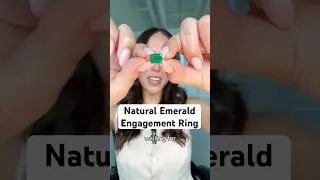 Emerald gemstone engagement ring reveal 💍
