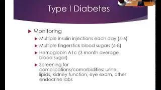 Complex Pediatric ECHO: Type I Diabetes - 11/3/17