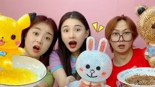 100,000 diamond DIY crystal Pikachu! Little Bear VS Little White Rabbit