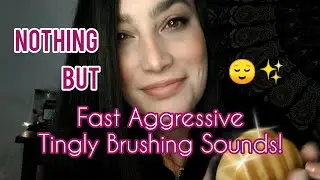 Fast & Aggressive ASMR Tingly Hair Brush Sounds (3 Different Brush Textures)