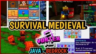 😱🔥el MEJOR Servidor SURVIVAL RPG MEDIEVAL para Minecraft Bedrock y java 1.21+ 
