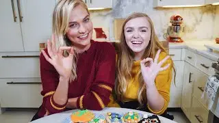Decorating Halloween Cookies with Elsie Fisher from Eighth Grade! | Spooky Karlie Kloss
