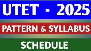 UTTARAKHAND    TEACHER'S     ELIGIBILITY     TEST   -   2025  (   UTET  -   I   &  II   -  2025  ) |