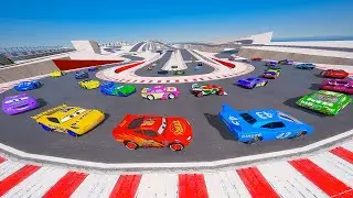 Cars Legends Take on the Noodle Cup Track Lightning McQueen The King Cruz Storm & Chick Hicks Race