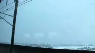 Northern Honshu Train Through Snow
