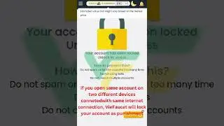 Viefaucet Account Lock Problem Solve | earn free crypto #login #account #emoney