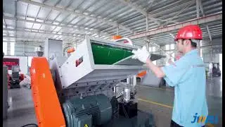 Jwell DYPS-T 1500 Plastic Pallet Crusher - Before & After Crushing Effect