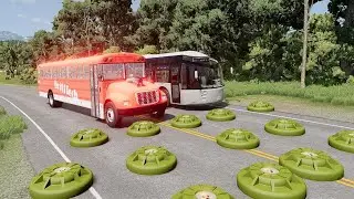 CARS VS CONTACT MINE | BEAMNG DRIVE - 13