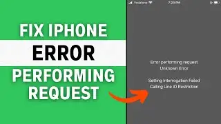 Fix Error Performing Request Unknown Error on iPhone or iPad (2025)