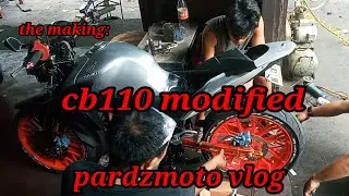 the making:Part 2 cb110 modified underneath with cover