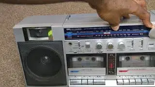 Sears Boombox SR2100 Series Stereo AM/FM Vintage Radio Dual Cassette Recorder