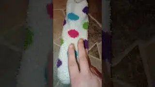 cutting a polkadot sock #youtubeshorts #polkadot #socks