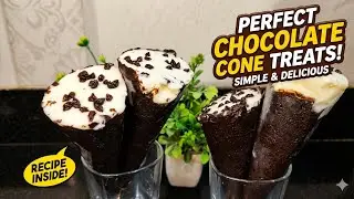 Cornetto icecream|Ghar par banaye Bina Whipped cream Bina mould homemade cornato chocolateicecream..