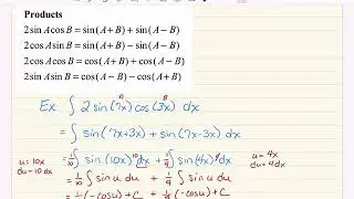Integration of Trig Products