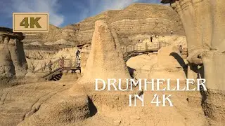 Relaxing 4K Virtual Tour of Drumheller | Stunning Badlands & Dinosaur Valley | Scenic Views