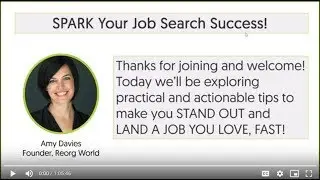 Spark Your Job Search Success Webinar with Amy Davies
