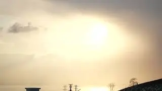 Snow Falling at Sunset | Golden Hour Winter Ambience | 4K (No Loop)