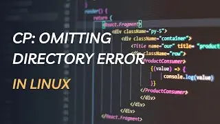 cp: omitting directory error in Linux - How to solve it