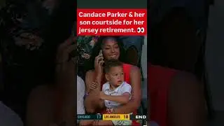 ❤️ Candace Parker & her son at jersey retirement | Los Angeles Sparks WNBA women's basketball, LA