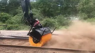 Impact Rotary Broom on Rototilt R3