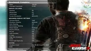 Just Cause 2 Benchmark Intel HD 3000 | The Dark Tower