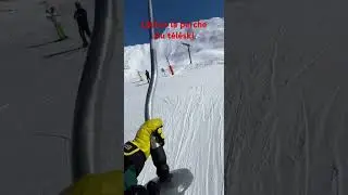 L&acirc;cher la perche au t&eacute;l&eacute;ski #ski #snow #teleski
