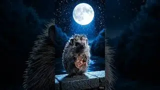 Elderly Hedgehog Throws Coin & Creates Shooting Star Trail | Emotional ASMR #Shortsおじいちゃんハリネズミ小さな奇跡