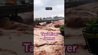 Tawi River, Jammu #tawi #tawiriverfloods #jammufloods #jammufloods2025 #dangerous flood #jammucity