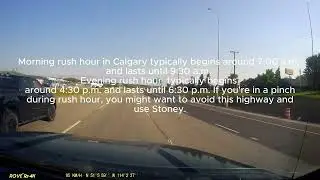 Deerfoot Trail, Calgary Alberta - Driving through the freeway