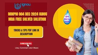 Mmpm 004 Dec.2024 free solved question paper pdf links in description