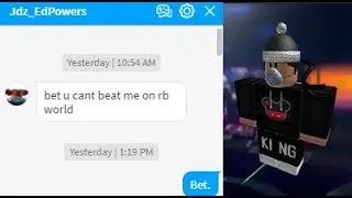 ROBLOX| RB WORLD|Trash talker wanted a 1v1 You wont believe what happend
