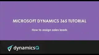 How to assign sales leads in Microsoft Dynamics 365