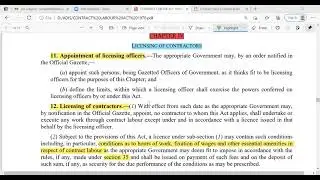 The Contract Labour (Regulation & Abolition) Act 1970