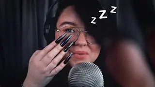 ASMR LÅNGA NAGLAR ♥ Mic scratching, Rain on the mic, Glasögontapping ✨