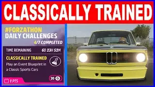 Forza Horizon 5 CLASSICALLY TRAINED Forzathon Daily Challenges Event Blueprint Classic Sports Car