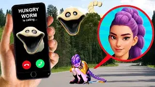 ДРОН МОНИТОРИТ HUNGRY WORM И KPOP DEMON HUNTERS RUMI НА КАМЕРУ!