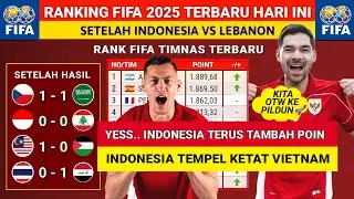 Ranking fifa Indonesia terbaru Setelah Indonesia vs Lebanon 2025