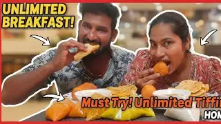 UNLIMITED Breakfast for Only ₹___? 😱  Raju Rani vlogs#food #eatingchallenge#challenge#cooking #foodi