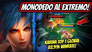 &iexcl;ASI SE VE UNA KARINA DE MAS DE 11.000 PARTIDAS! KARINA TOP 1 GLOBAL 82.9% WINRATE! | MOBILE LEGENDS
